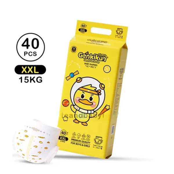 Genkikun Happy Go Ducky Baby Pants Size – XXL (15kg) 40pcs