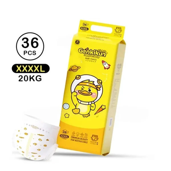 Genkikun Happy Go Ducky Baby Pants Size – XXXXL (20kg) 36pcs